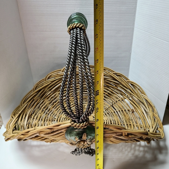 Vintage Maitland - Smith Reed Glass Wrought Iron Basket Floral - Picture 9 of 16